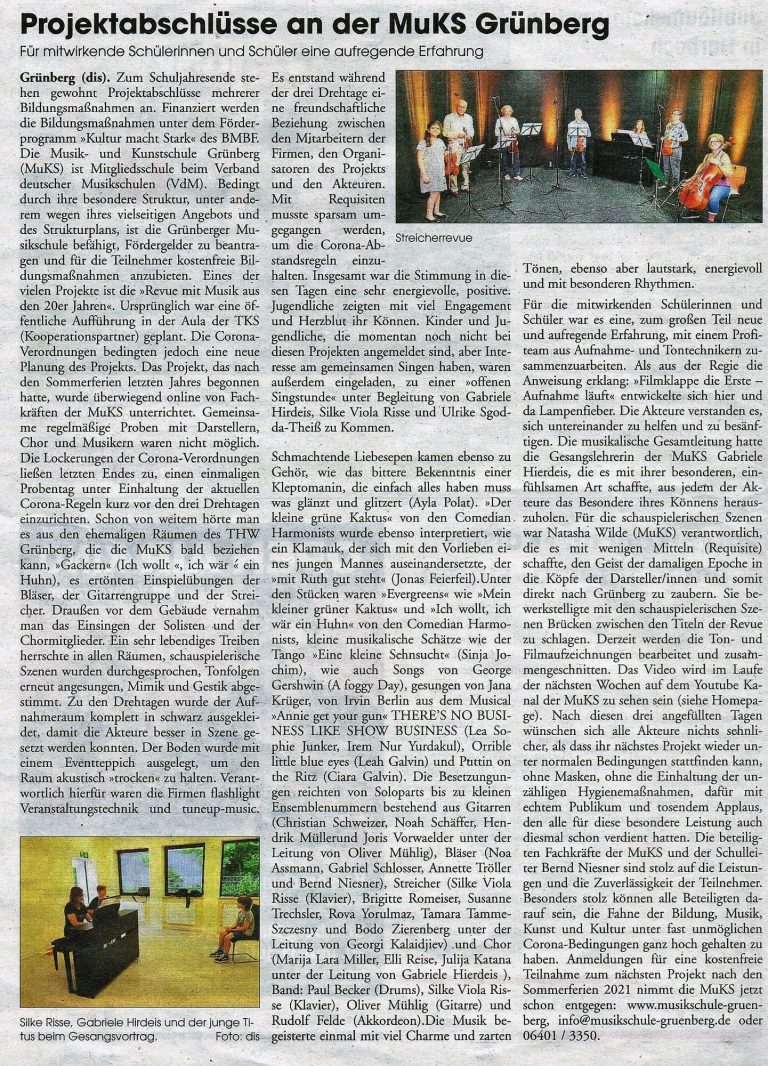 Ausschnitt Gießener Allgemeine