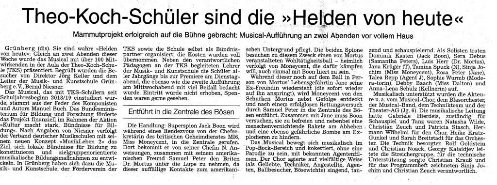 Ausschnitt Gießener Allgemeine