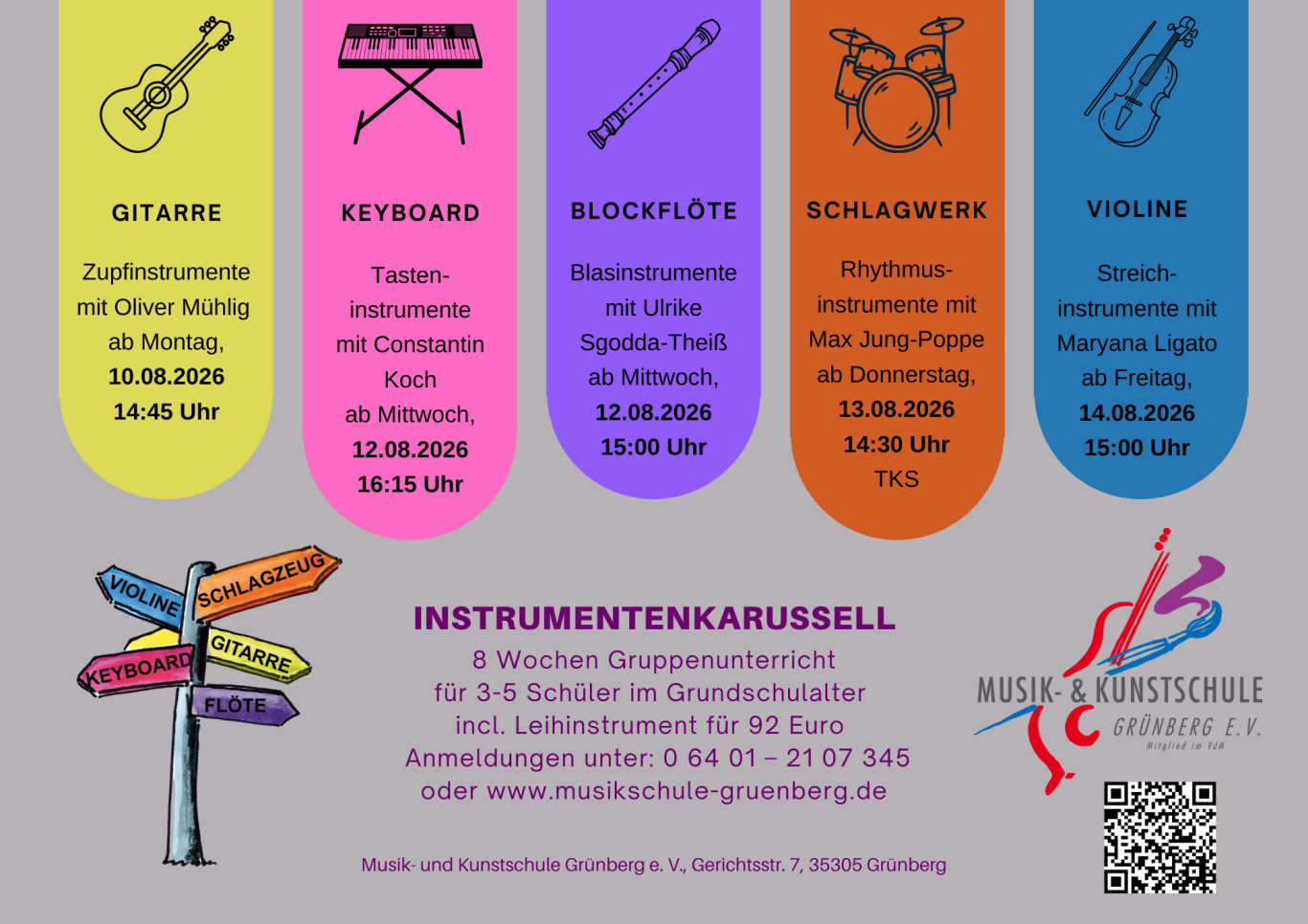 Schnupperkurs Übersicht Schnupperkurs Übersicht mit Einstiegsterminen