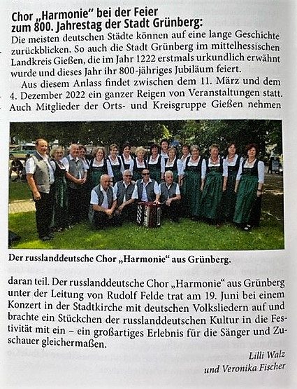 Ausschnitt Gießener Allgemeine 2022